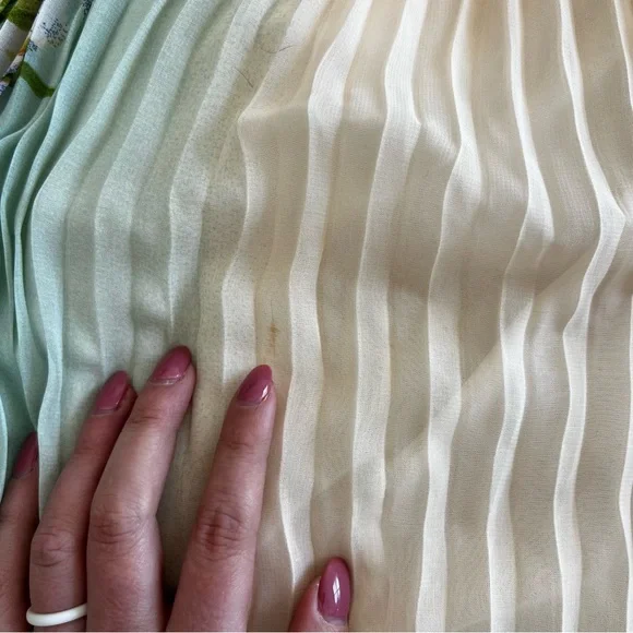 Boho Floral Print Pleated Festival Maxi Skirt Corset Belt Sz L - Picture 11 of 11